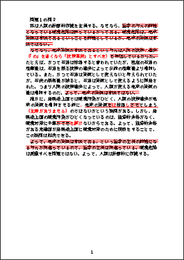 合格者の添削例（北大）