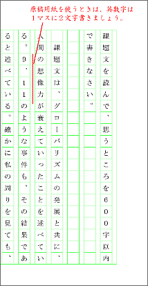 一般的な小論文添削例詳細(1)